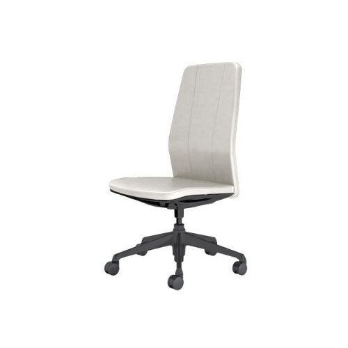 オカムラ クラフティーシリーズ クラフティーチェア ハイバック ブラックフレーム 肘なし 革張り CR37MF-P