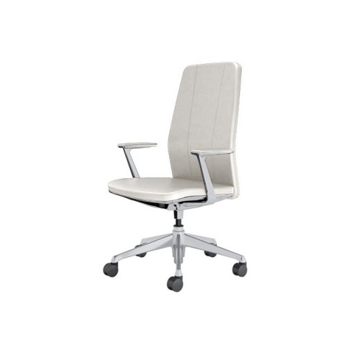 オカムラ クラフティーシリーズ クラフティーチェア ハイバック ポリッシュフレーム デザインアーム 革張り CR47BA-P