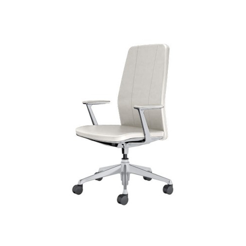 オカムラ クラフティーシリーズ クラフティーチェア ハイバック ポリッシュフレーム デザインアーム 革張り CR47BE-P