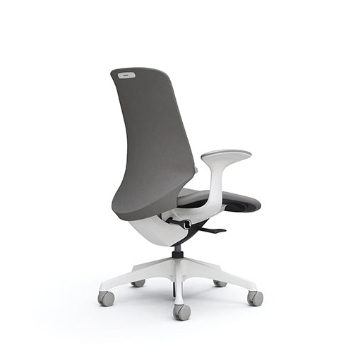 スフィアチェア インターロック ハイバック デザインアーム 座面奥行き調整なし ノーマルキャスター ランバー付 CT2CAD-FXW 後ろ