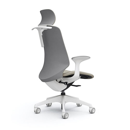 スフィアチェア リネット エクストラハイバック デザインアーム 座面奥行き調整なし ホローキャスター ハンガー付 CT2HFC-FRU7 後ろ