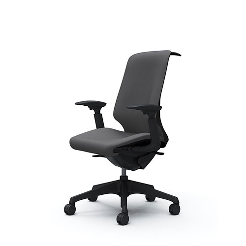 アーユルチェアー　ルナ　ブラック　足置き付き Ayur chair Luna 丸ベースタイプ ルナ｜腰痛対策・姿勢改善椅子、学習椅子（イス