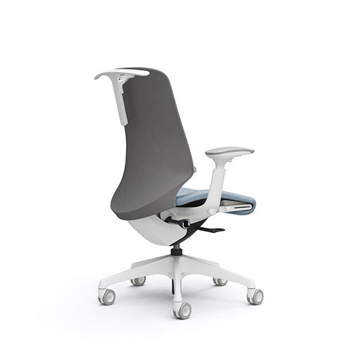 スフィアチェア インターロック ハイバック アジャスト肘 座面奥行き調整あり ホローキャスター ランバー付 ハンガー付 CT4BFD-FXW 後ろ