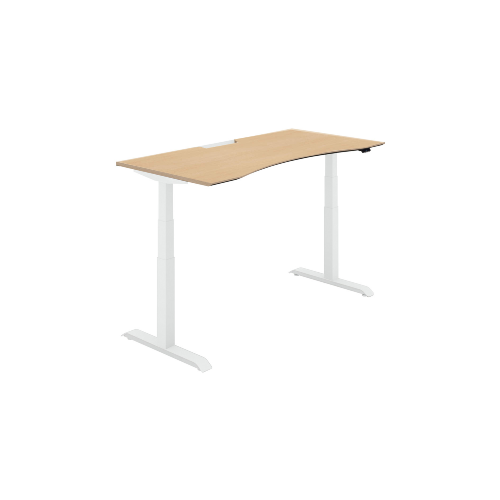 コクヨ シークエンス ウイングテーブル スタンダードカラー ボタン 舟底エッジ W1600 DSE-LWF1608M-SW