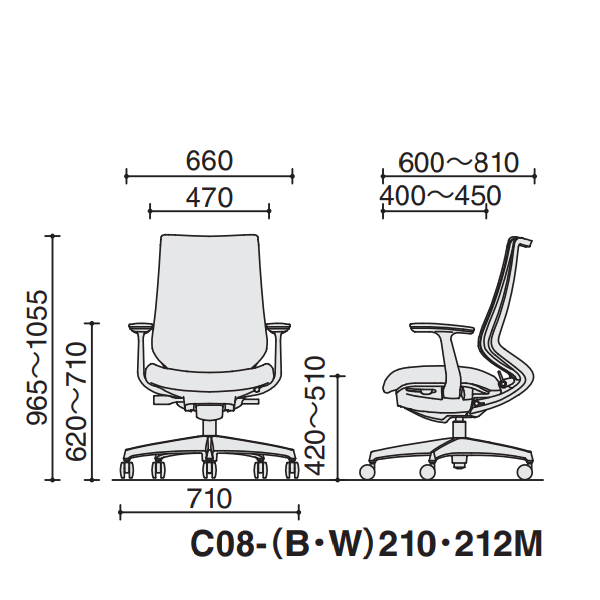 コクヨ デュオラ2チェア(Duora2) メッシュタイプ ハイバック T型肘