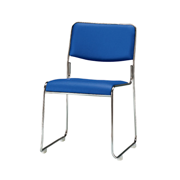 ナイキ ミーティングチェアー 会議用チェアー E177型 メッキタイプ 布張り E177FM-DBL