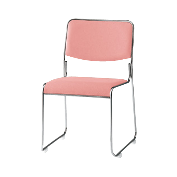 ナイキ ミーティングチェアー 会議用チェアー E177型 メッキタイプ ビニールレザー張り E177M-PI