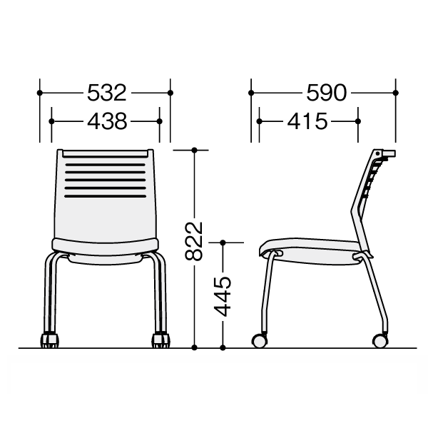 ナイキ ミーティングチェアー オセディアチェア(osedia) サイズ
