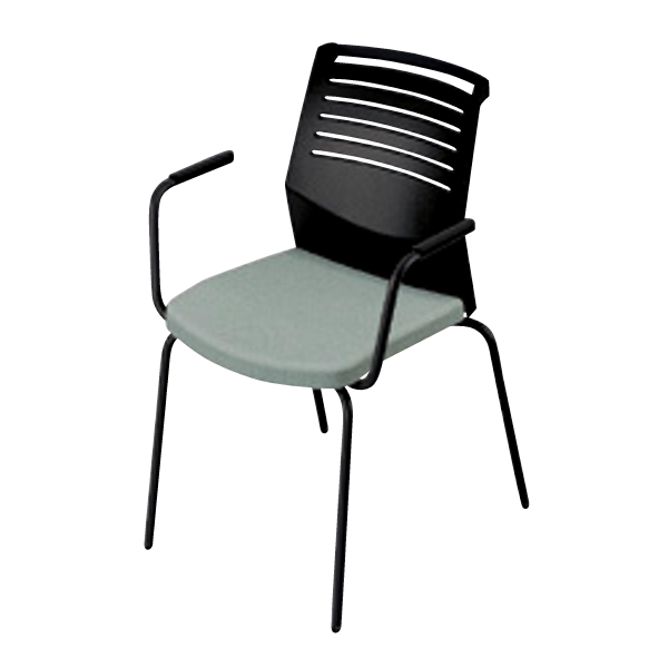 ナイキ ミーティングチェアー オセディアチェア(osedia) 布張り 4本脚 背ヌードタイプ 肘付 E291F-B1-PAT