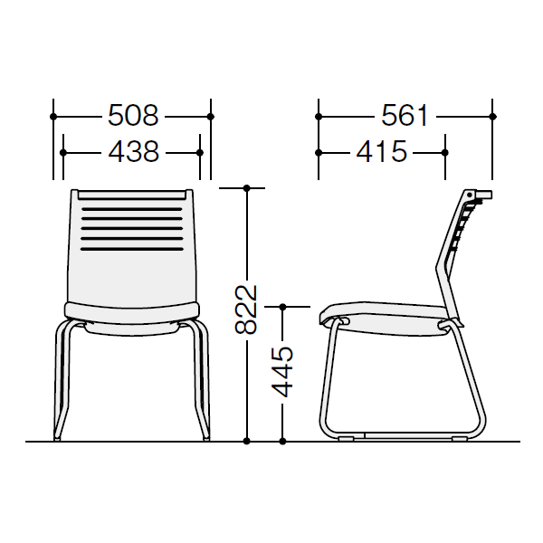 ナイキ ミーティングチェアー オセディアチェア(osedia) サイズ
