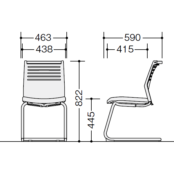 ナイキ ミーティングチェアー オセディアチェア(osedia) サイズ