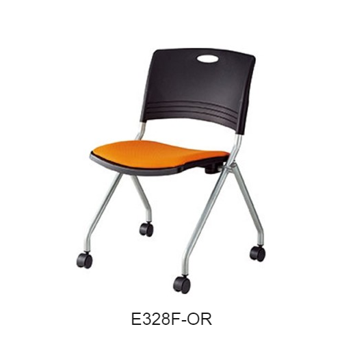 ナイキ ミーティングチェアー 会議用チェアー 4本脚・キャスター付 肘なし 布張り E328F