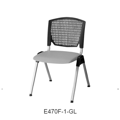 ナイキ ミーティングチェアー E470type 4本脚タイプ・背カバーなし 肘なし 布張り E470F-1/E470F-3