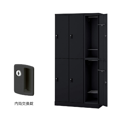 ナイキ パラソルロッカー(GL型) 6人用ロッカー 内筒交換錠タイプ GL6MC-W/GL6MC-PB/GL6MC-B/GL6MC-LPI