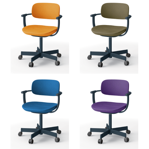 イトーキ バーテブラ03チェア 5本脚 布張り KC張地 肘付 キャスター