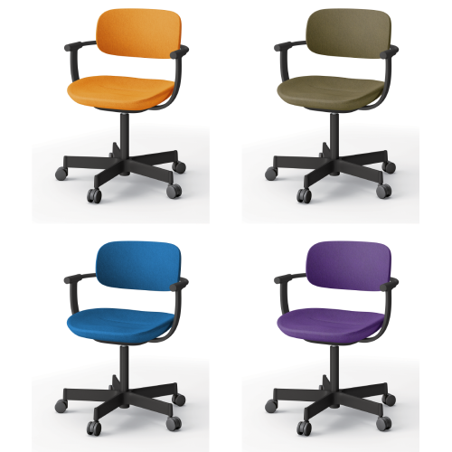 イトーキ バーテブラ03チェア 5本脚 布張り KC張地 肘付 キャスター