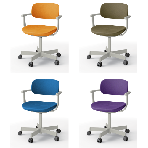 イトーキ バーテブラ03チェア 5本脚 布張り KC張地 肘付 キャスタータイプ(ウレタン双輪) KG-825KCM-L4