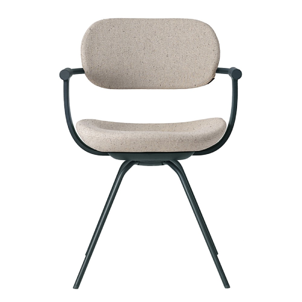 イトーキ バーテブラ03チェア 4本回転脚 布張り CD張地 肘付 スチール