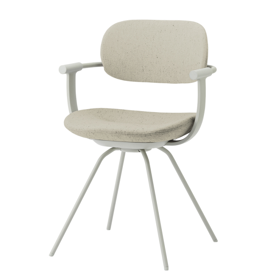 イトーキ バーテブラ03チェア 4本回転脚 布張り CD張地 肘付 スチール