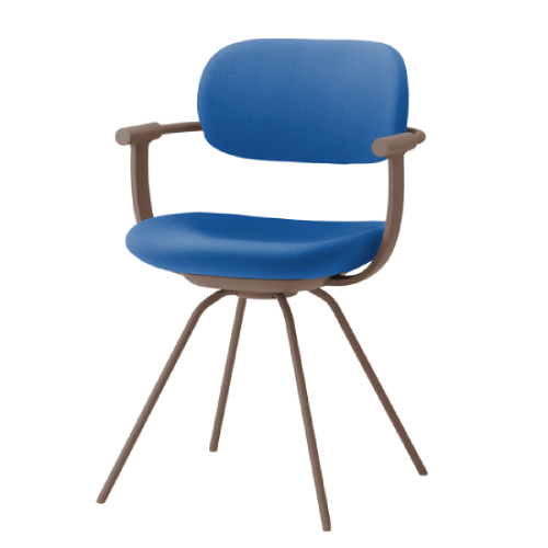 イトーキ バーテブラ03チェア 4本回転脚 布張り KC張地 肘付 スチール