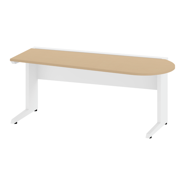 イトーキ メディワーク HS 診察デスク 片アールストレート 木製天板 W1800D730 JHS-187MR-92/187ML-92