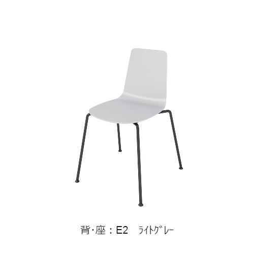 コクヨ 会議用イス(ミーティングチェア) ミケット(Mycket)チェア 4本脚 ブラック脚 PPシート 座パッドなし K03B00