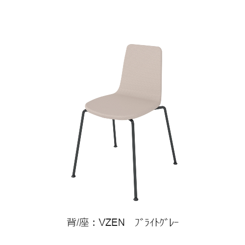 コクヨ 会議用イス(ミーティングチェア) ミケット(Mycket)チェア 4本脚 ブラック脚 張りぐるみタイプ クッション(レザー) K03-B04