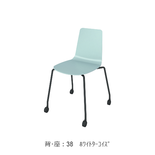 コクヨ 会議用イス(ミーティングチェア) ミケット(Mycket)チェア キャスター脚 ブラック脚 PPシート 座パッドなし K03-B20-