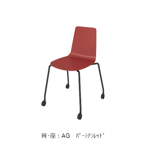 コクヨ 会議用イス(ミーティングチェア) ミケット(Mycket)チェア キャスター脚 ブラック脚 PPシート 座パッドなし K03-B20-