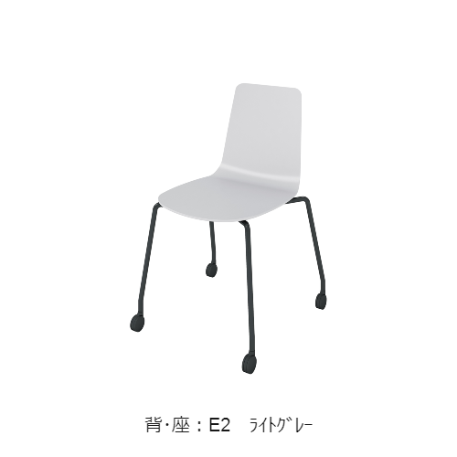 コクヨ 会議用イス(ミーティングチェア) ミケット(Mycket)チェア キャスター脚 ブラック脚 PPシート 座パッドなし K03-B20-