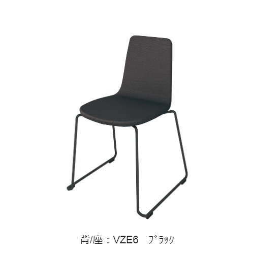 コクヨ 会議用イス(ミーティングチェア) ミケット(Mycket)チェア サークル脚 ブラック脚 張りぐるみタイプ クッション(レザー) K03-B34