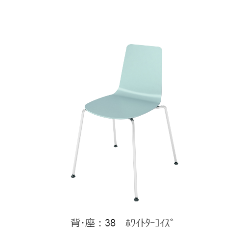 コクヨ 会議用イス(ミーティングチェア) ミケット(Mycket)チェア 4本脚 メッキ脚 PPシート 座パッドなし K03-M00-