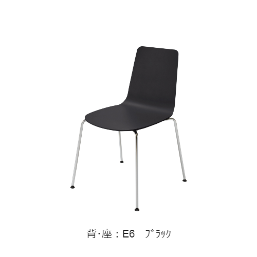 コクヨ 会議用イス(ミーティングチェア) ミケット(Mycket)チェア 4本脚 メッキ脚 PPシート 座パッドなし K03-M00-