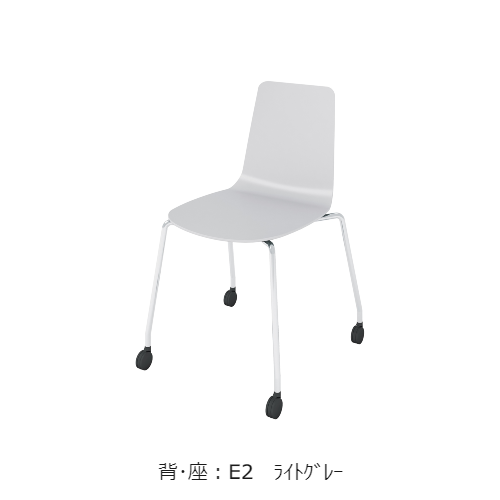 コクヨ 会議用イス(ミーティングチェア) ミケット(Mycket)チェア キャスター脚 メッキ脚 PPシート 座パッドなし K03-M20-