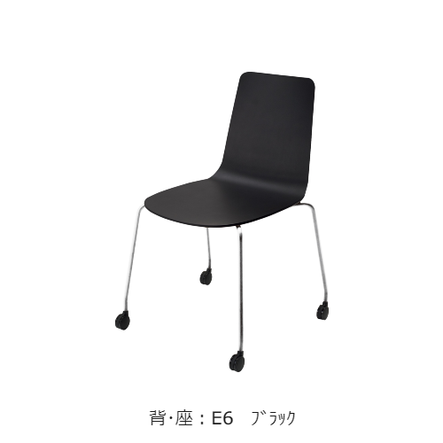 コクヨ 会議用イス(ミーティングチェア) ミケット(Mycket)チェア キャスター脚 メッキ脚 PPシート 座パッドなし K03-M20-