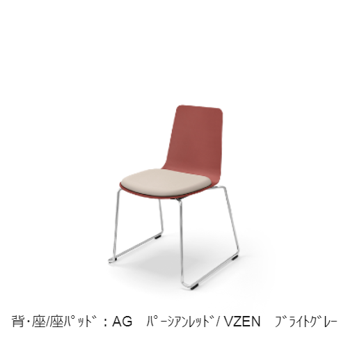 コクヨ 会議用イス(ミーティングチェア) ミケット(Mycket)チェア サークル脚 メッキ脚 PPシート 座パッド（レザー） 付き K03-M32-