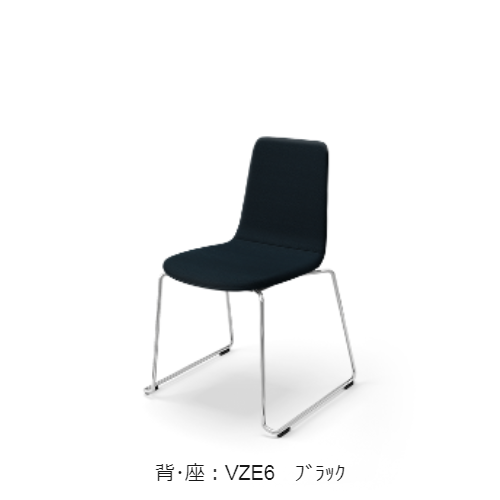 コクヨ 会議用イス(ミーティングチェア) ミケット(Mycket)チェア サークル脚 メッキ脚 張りぐるみタイプ クッション(レザー) K03-M34