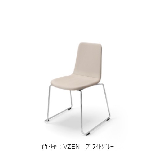 コクヨ 会議用イス(ミーティングチェア) ミケット(Mycket)チェア サークル脚 メッキ脚 張りぐるみタイプ クッション(レザー) K03-M34