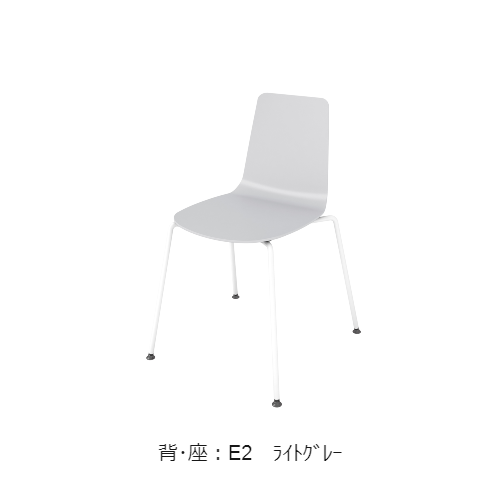 コクヨ 会議用イス(ミーティングチェア) ミケット(Mycket)チェア 4本脚 ホワイト脚 PPシート 座パッドなし K03-W00-