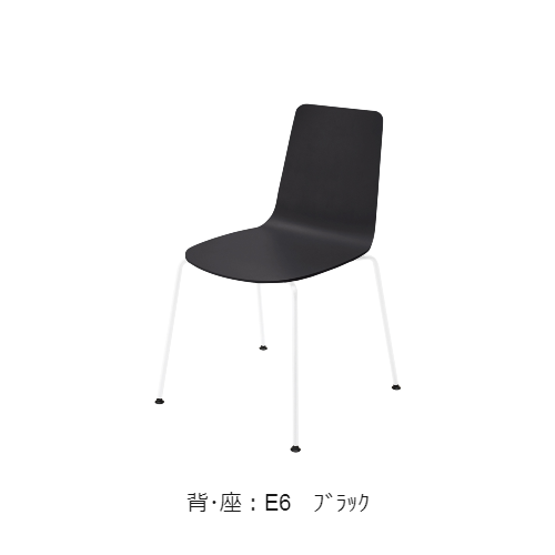 コクヨ 会議用イス(ミーティングチェア) ミケット(Mycket)チェア 4本脚 ホワイト脚 PPシート 座パッドなし K03-W00-