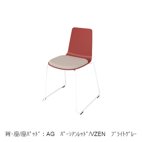 コクヨ 会議用イス(ミーティングチェア) ミケット(Mycket)チェア サークル脚 ホワイト脚 PPシート 座パッド（レザー） 付き K03-W32-