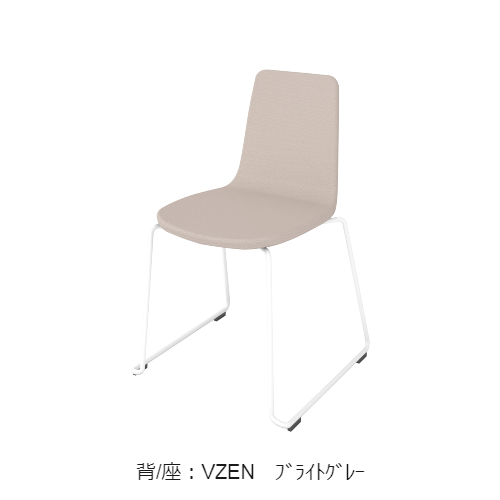 コクヨ 会議用イス(ミーティングチェア) ミケット(Mycket)チェア サークル脚 ホワイト脚 張りぐるみタイプ クッション(レザー) K03-W34