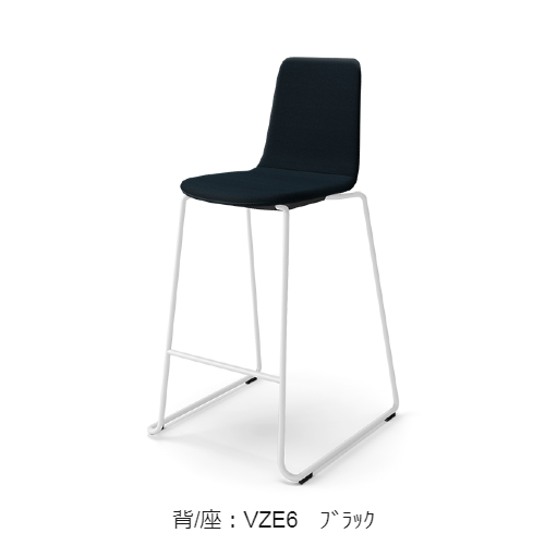 コクヨ ミーティングチェア ミケット(Mycket)チェア ハイチェアー ブラック脚 張りぐるみタイプ クッション(レザー) K03-B44