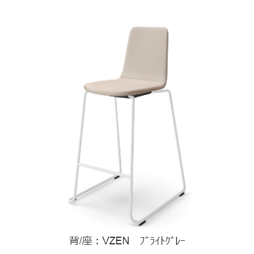 コクヨ ミーティングチェア ミケット(Mycket)チェア ハイチェアー ブラック脚 張りぐるみタイプ クッション(レザー) K03-B44