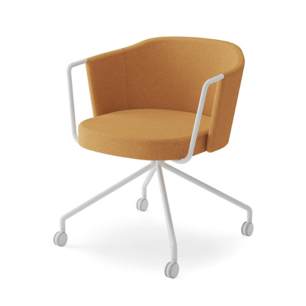 コクヨ ミーティングチェア コーデチェア スタンダード張地 パイプ肘 塗装キャスター脚 背座同色 K04-W821SC/K04-B821SC