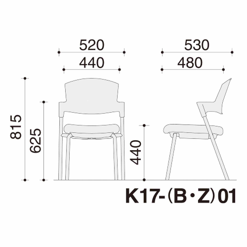 コクヨ プロッティチェア サイズ