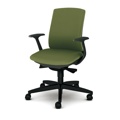 PLUS プラス ベネスチェア BeneS ダークグレーフレーム ローバック 固定肘 樹脂脚 KB-BN30SL