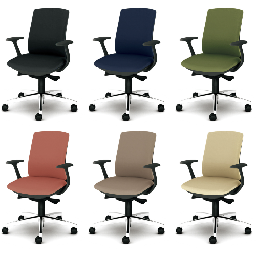 PLUS プラス ベネスチェア BeneS ダークグレーフレーム ローバック 固定肘 アルミ脚 KB-BN33SL