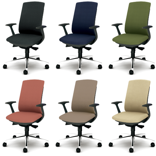 PLUS プラス ベネスチェア BeneS ダークグレーフレーム ハイバック 固定肘 アルミ脚 KB-BN34SL