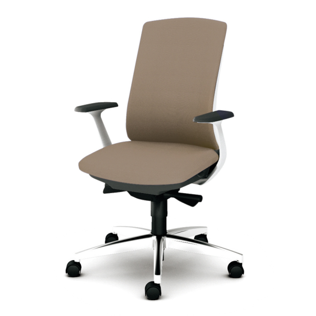 PLUS プラス ベネスチェア BeneS バイカラーフレーム ハイバック 固定肘 アルミ脚 KB-BN514SL